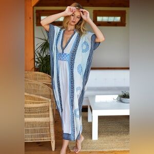 Emerson Fry Caftan Cerulean Organic One Size